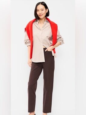 Old Navy Brown Ankle-Length Straight Pants